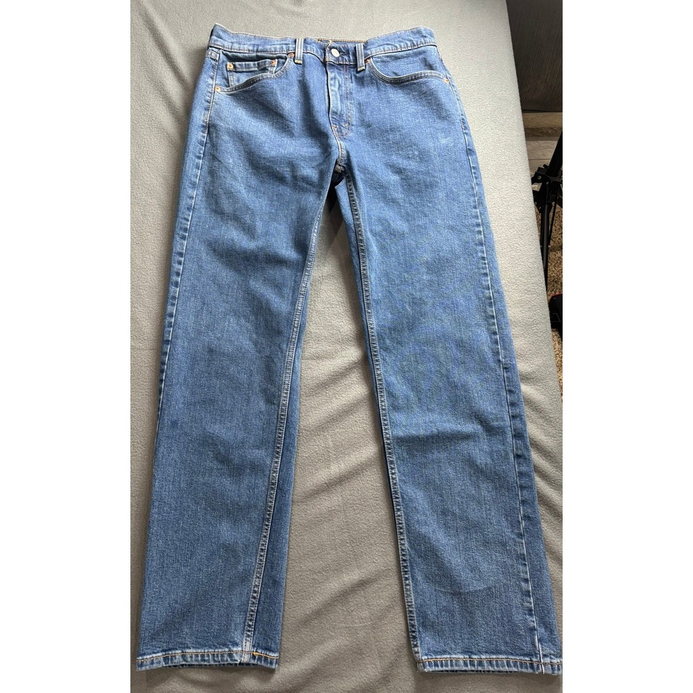 Levi's 505 Regular Fit Jeans Mens 33x32 Blue Straight Leg Denim Pants Classic